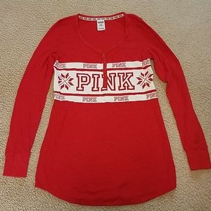 PINK Victoria's Secret Tops - Victoria Secret PINK thermal shirt PINK Victoria's Secret Tops - Victoria Secret PINK thermal shirt